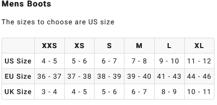 Billabong Footwear Non Number Mens Size Chart